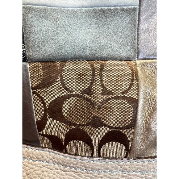 Coach Patchwork Shoulder Bag Multicolor Leather & Fabric - Picture 2 of 7